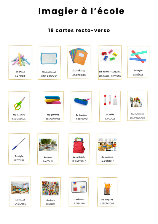 Imagier évolutif à l'école