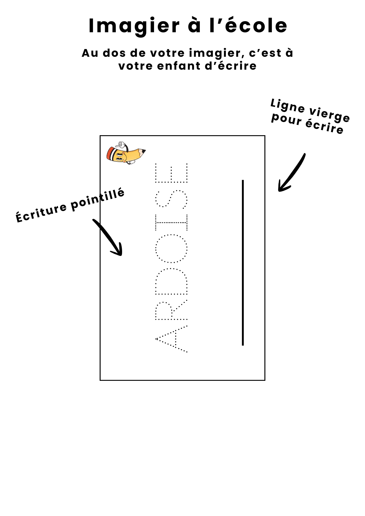 Imagier évolutif à l'école