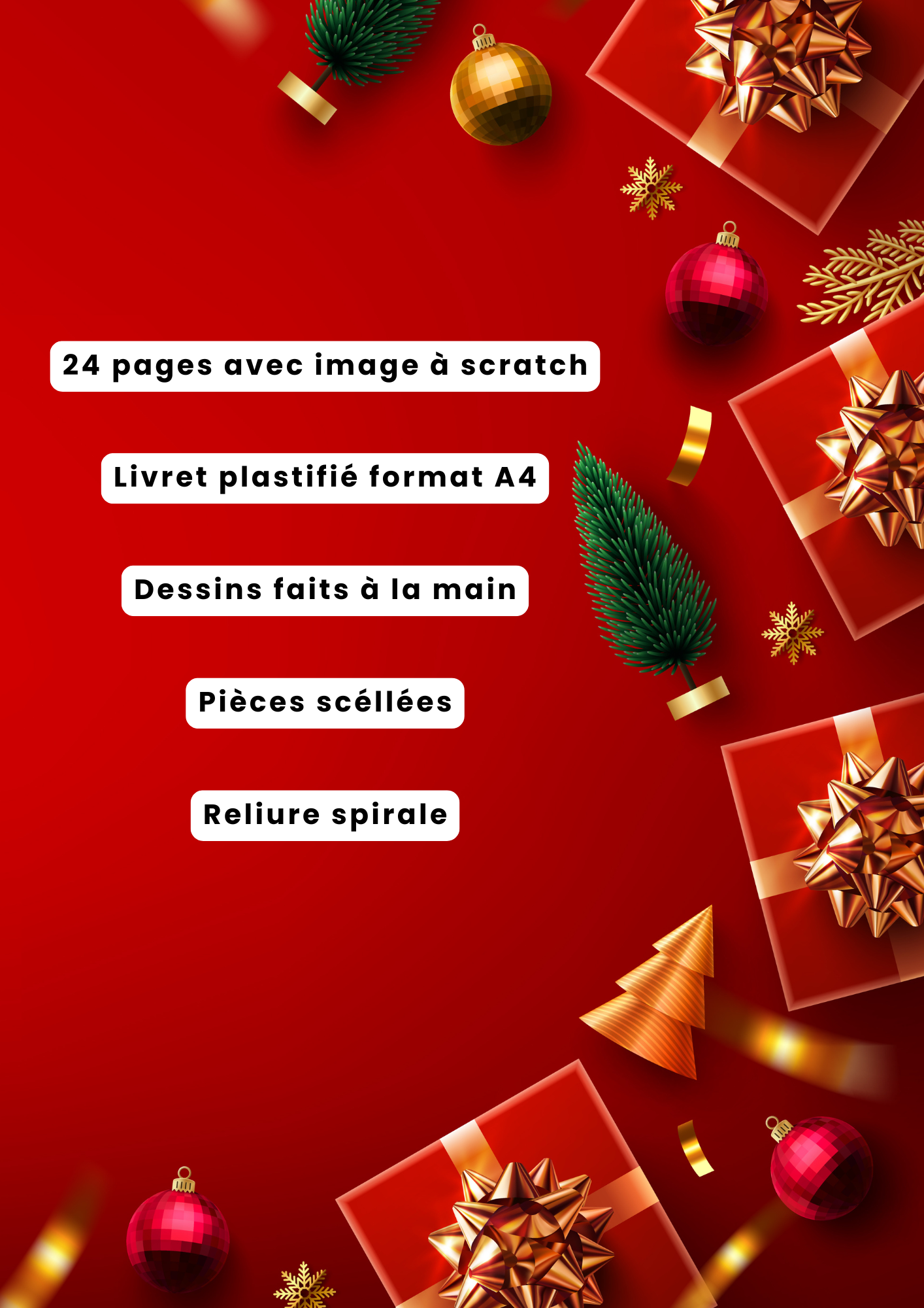 Calendrier de l'avent 24 merveilles de Noël -18 mois à 3 ans