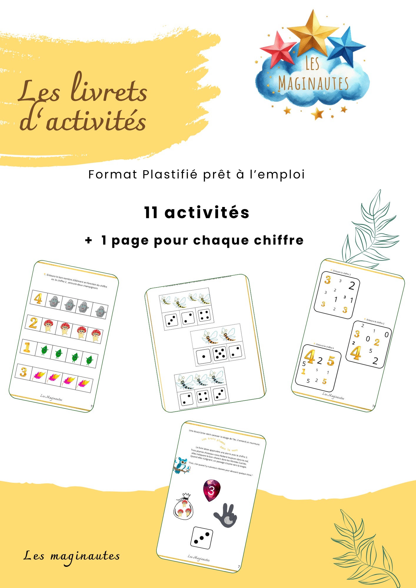 Livret activités Téo et la Pierre des chiffres-3 à 5 ans.