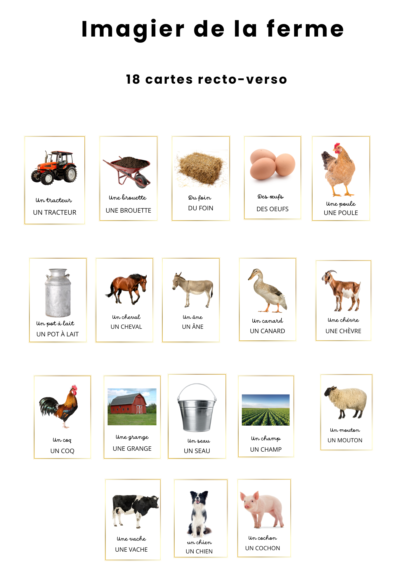 Imagier évolutif La Ferme