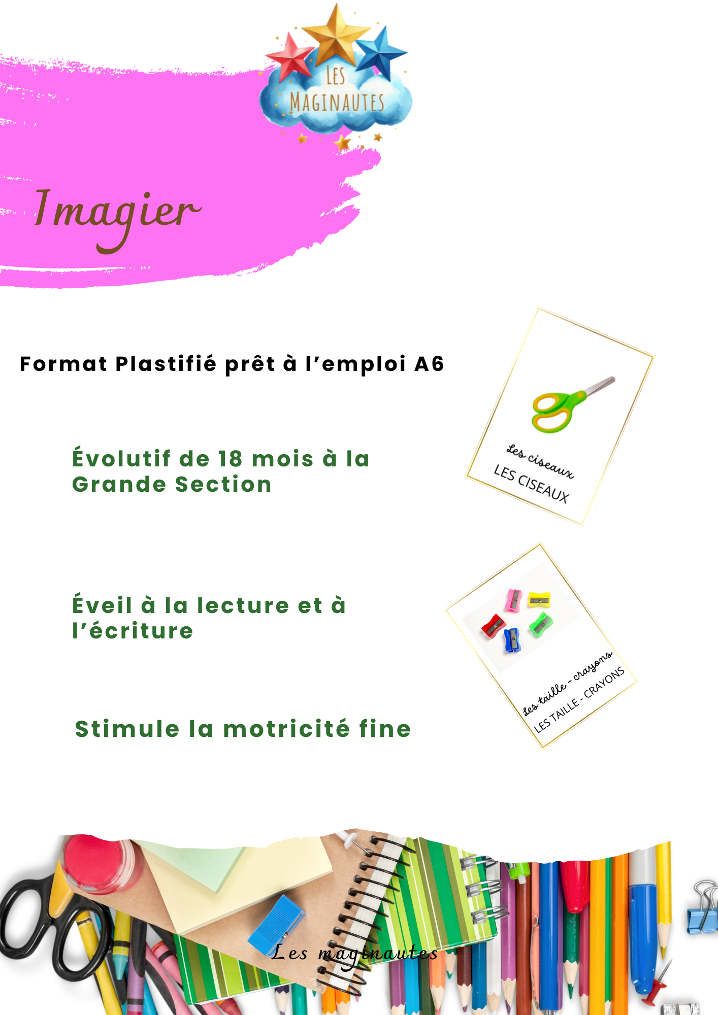 Imagier évolutif à l'école