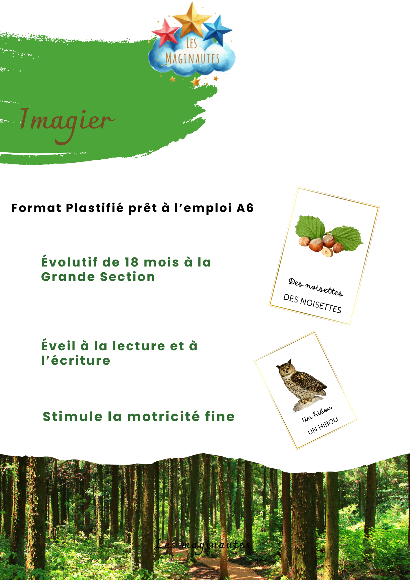 imagier évolutif la forêt